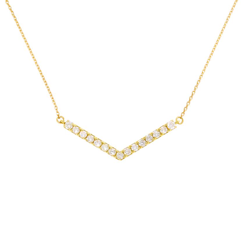 / K18ダイヤネックレス0.37ct//Aランク/75