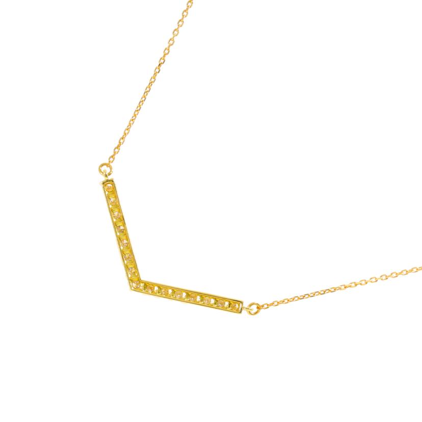 / K18ダイヤネックレス0.37ct//Aランク/75