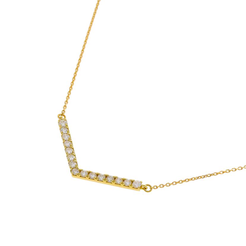 / K18ダイヤネックレス0.37ct//Aランク/75