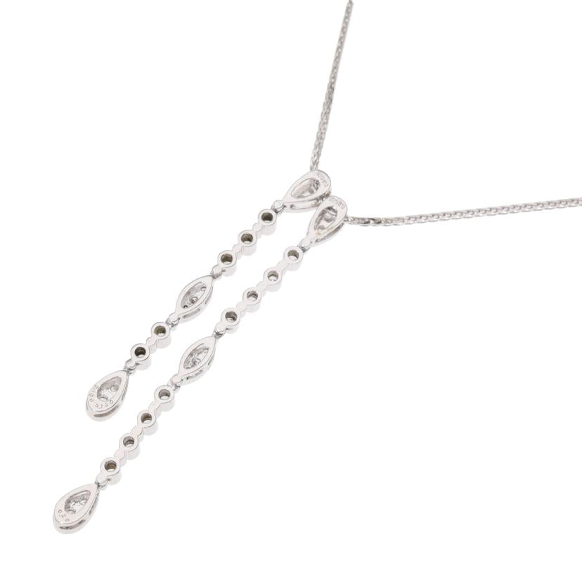 /◎K18WGダイヤネックレス0.29/0.10/0.13ct//Aランク/59