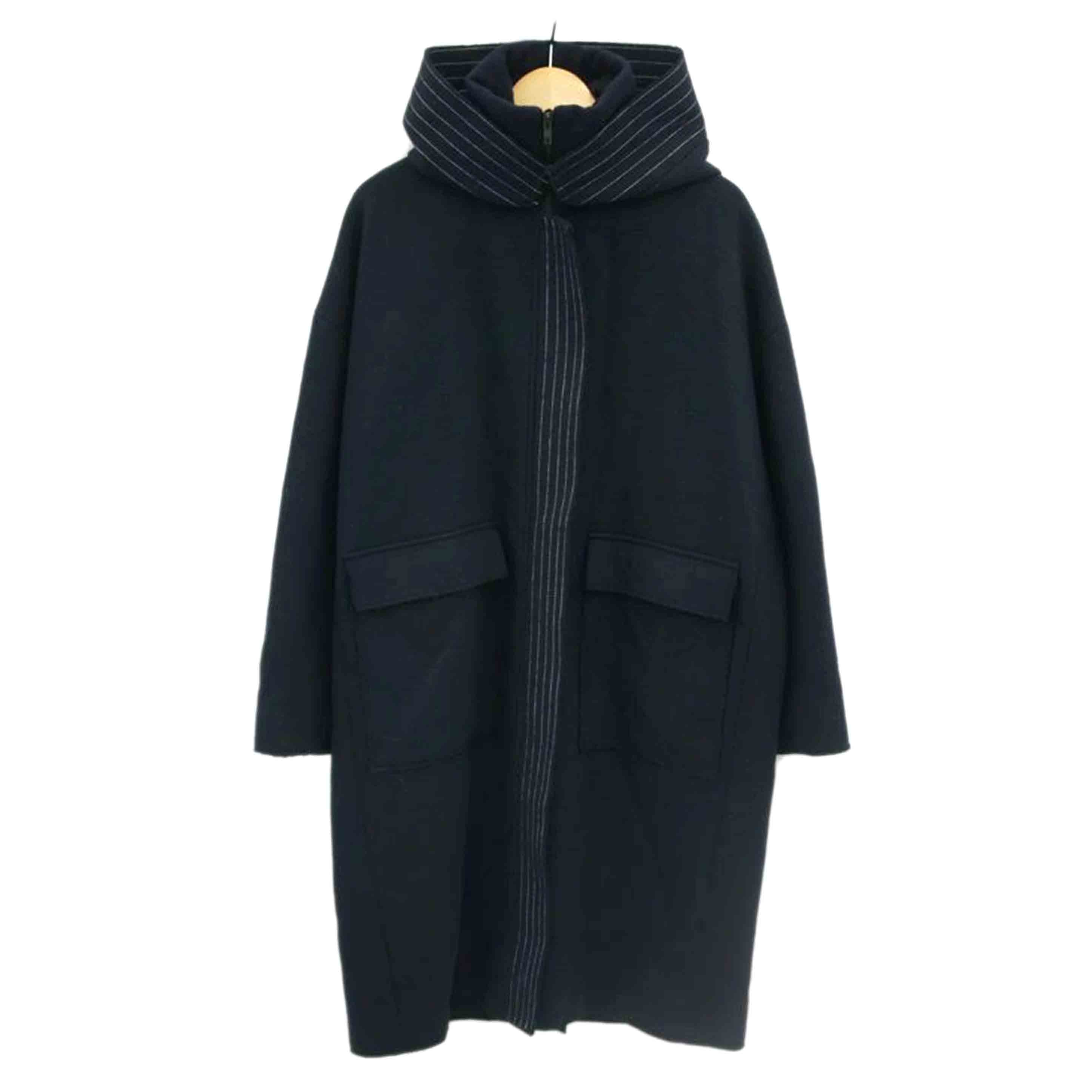 FFIXXEDSTUDIOS フィックスステュディオス/フードオーバーコート/ネイビー/AW17-W043//ABランク/20