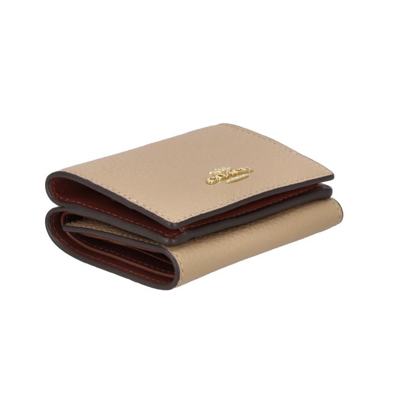 COACH/オリガミスモールトライフォールドウォレット トープ/88666//H24**/Aランク/22