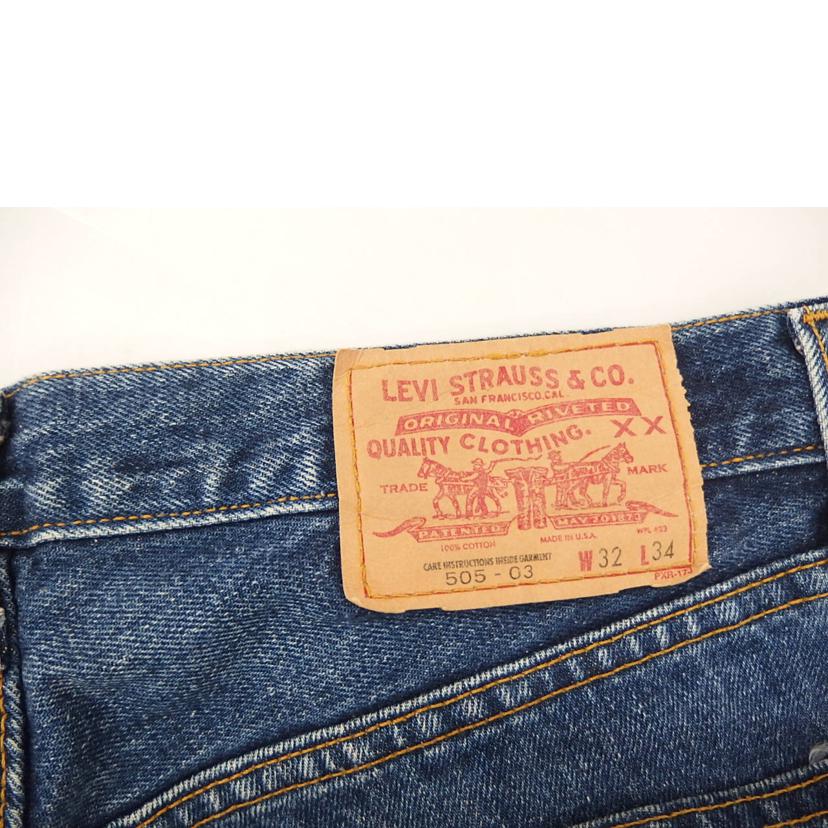 Levis/Levis/505/裏ボタン553/USA製/505//サイズW32L34/Bランク/82