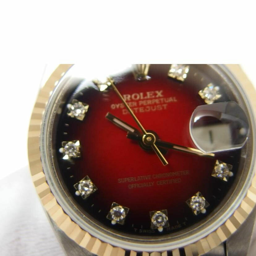 ROLEX ロレックス/デイトジャスト・10Pダイヤ/レッドグラデーション/自動巻き/69173G//965****/Aランク/18