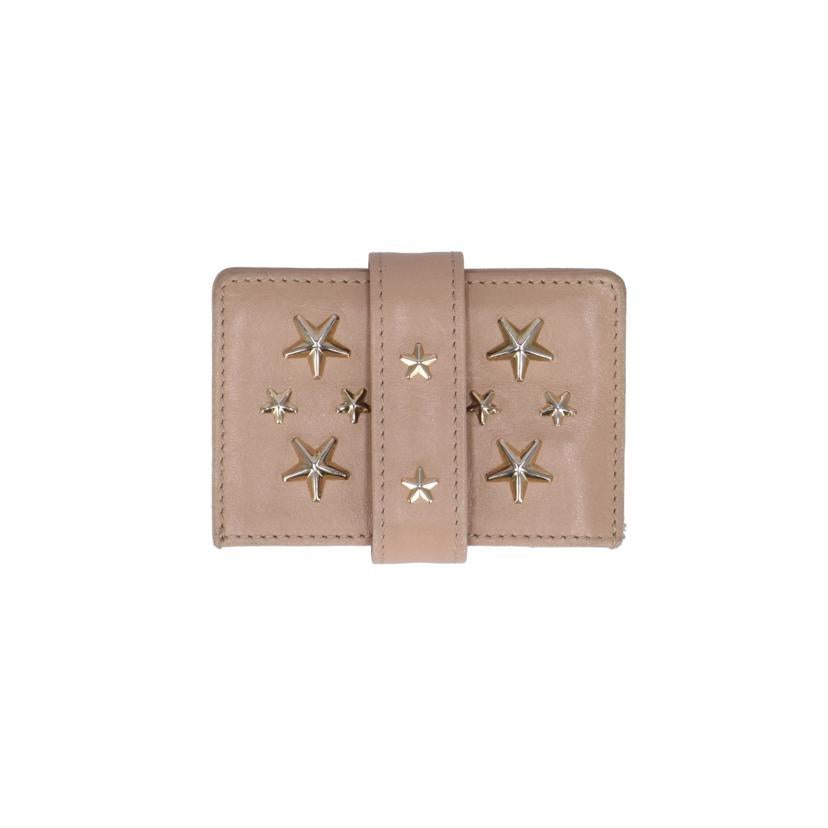 JIMMY CHOO ジミーチュウ/スタースタッズ/レザーカードケース/ベージュピンク//ABランク/18