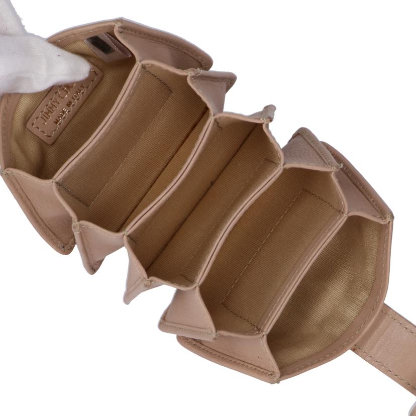 JIMMY CHOO ジミーチュウ/スタースタッズ/レザーカードケース/ベージュピンク//ABランク/18