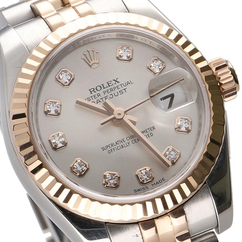 ROLEX ロレックス/レディ・デイトジャスト・シルバー/10Pダイヤ/M番/179171G//M32**********/Aランク/75