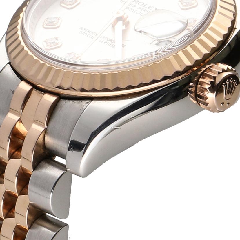 ROLEX ロレックス/レディ・デイトジャスト・シルバー/10Pダイヤ/M番/179171G//M32**********/Aランク/75