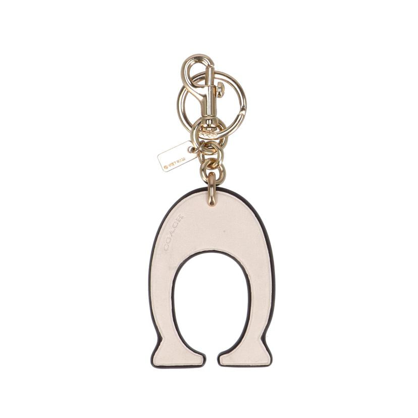 COACH コーチ/Cチャーム/キーリング/アイボリー×ゴールド//ABランク/18