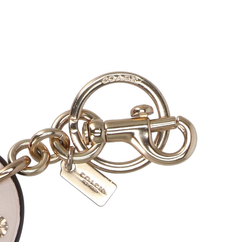 COACH コーチ/Cチャーム/キーリング/アイボリー×ゴールド//ABランク/18