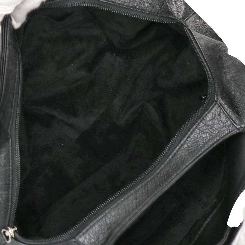 sanpo 三宝/オーストリッチ ハンドバッグ JRAタグ付き/ブラック//Aランク/01