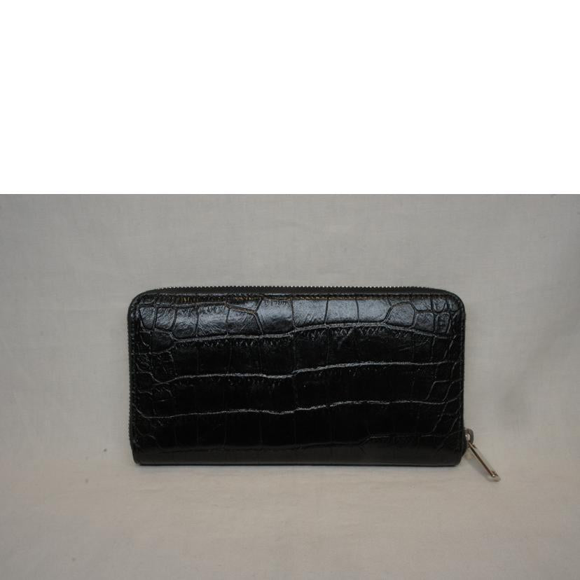 CELINE セリーヌ/クロコラウンドファスナーブラック//Aランク/92