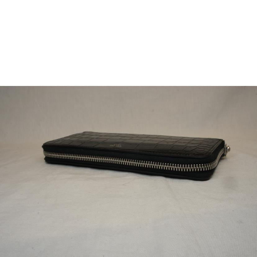 CELINE セリーヌ/クロコラウンドファスナーブラック//Aランク/92