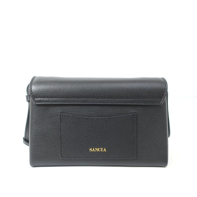SANCIA サンシア/ミニショルダーバッグ レザー ブラック//Aランク/65