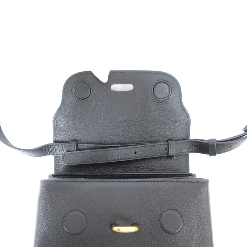 SANCIA サンシア/ミニショルダーバッグ レザー ブラック//Aランク/65