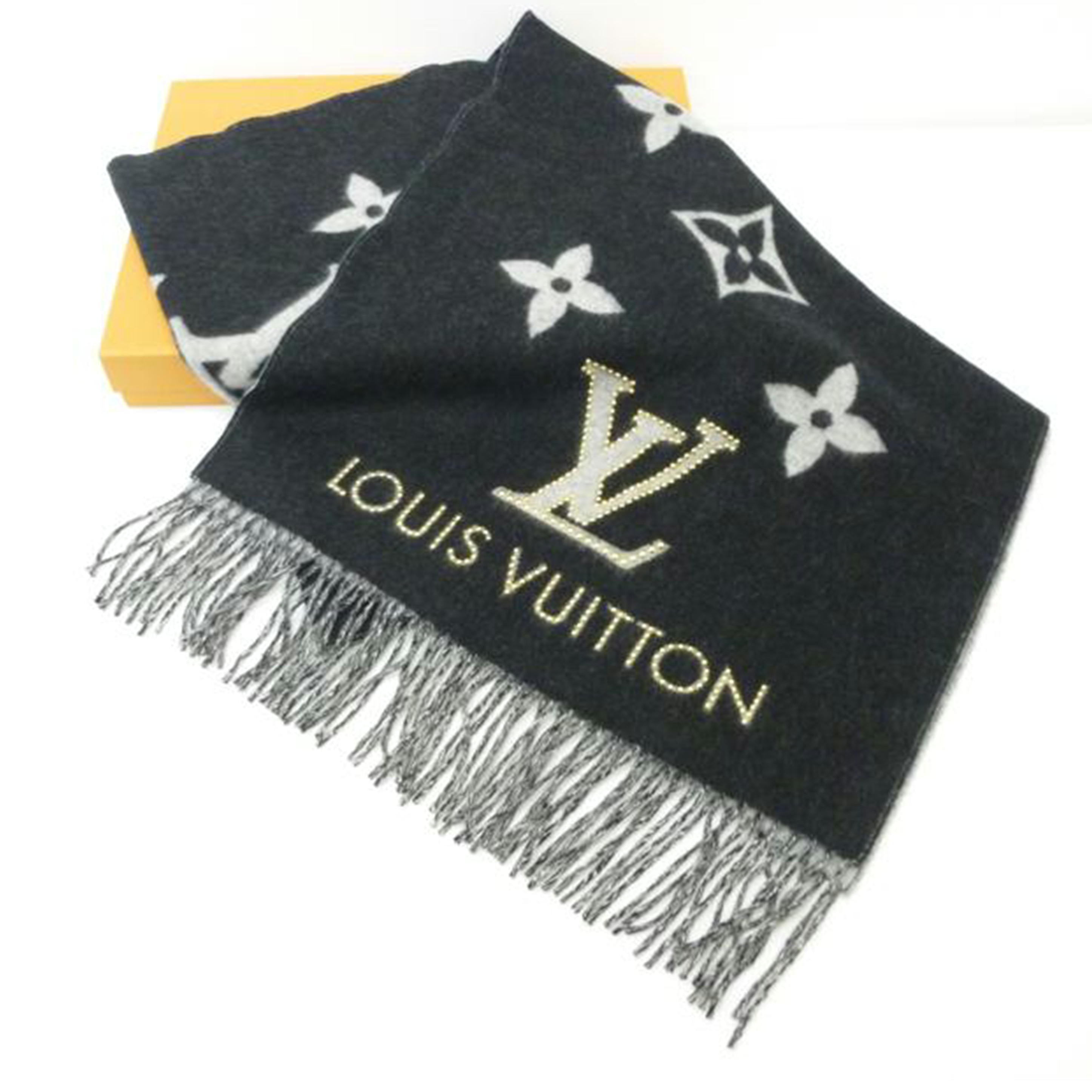 LV ルイヴィトン/カシミヤマフラー/エシャルプ・レイキャビック スタッディ/M71588//LP1***/Aランク/88