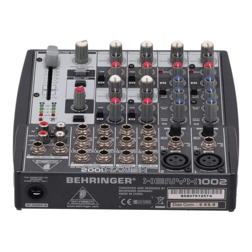 BEHRINGER ベリンガー /アナログミキサー/XENYX 1002//S0807912574/Bランク/82