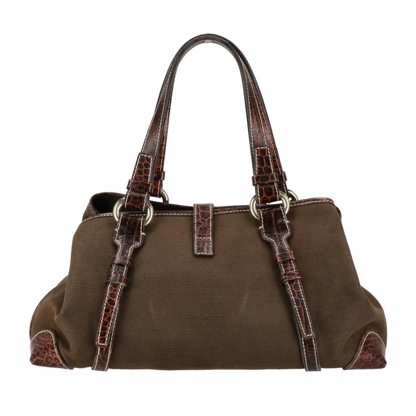 CELINE セリーヌ/マカダムチャームハンドバッグ/ブラウン//ABランク/75