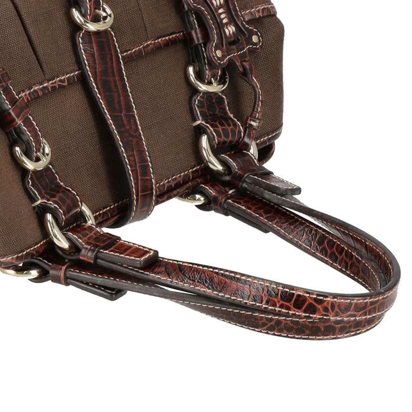 CELINE セリーヌ/マカダムチャームハンドバッグ/ブラウン//ABランク/75