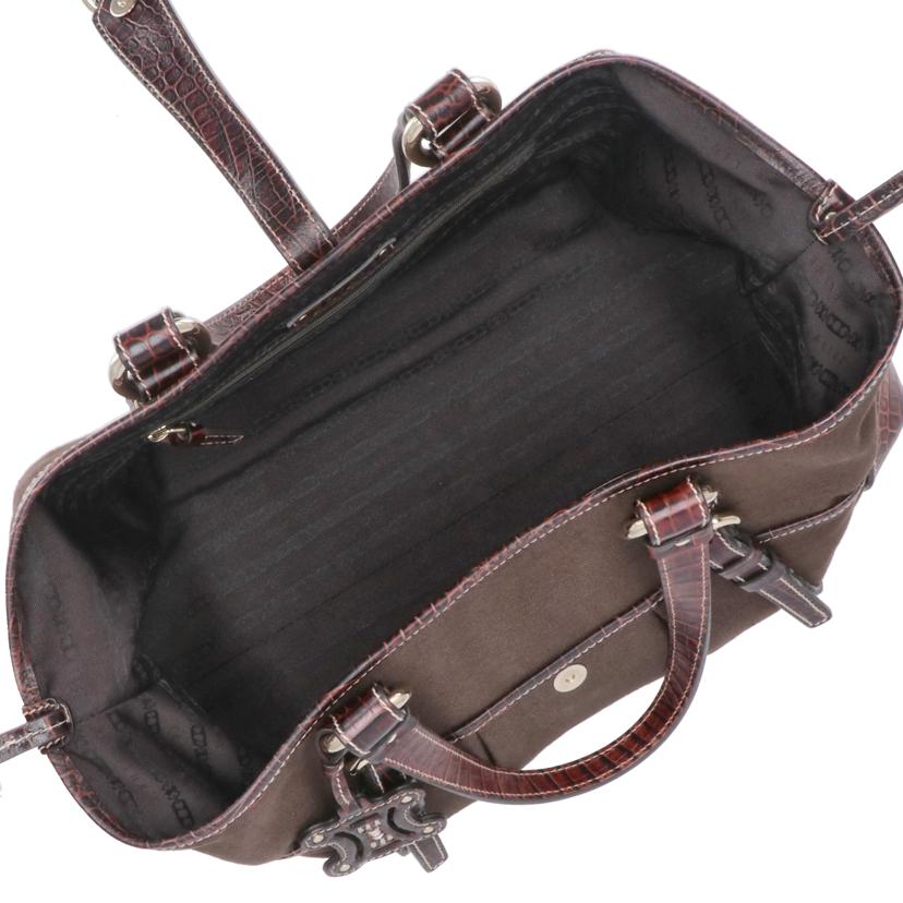 CELINE セリーヌ/マカダムチャームハンドバッグ/ブラウン//ABランク/75