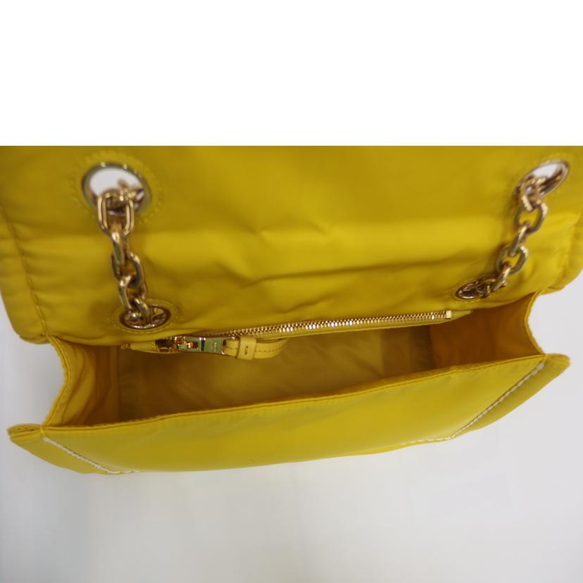 PRADA プラダ/テスートナイロンチェーンショルダー/黄//Aランク/82