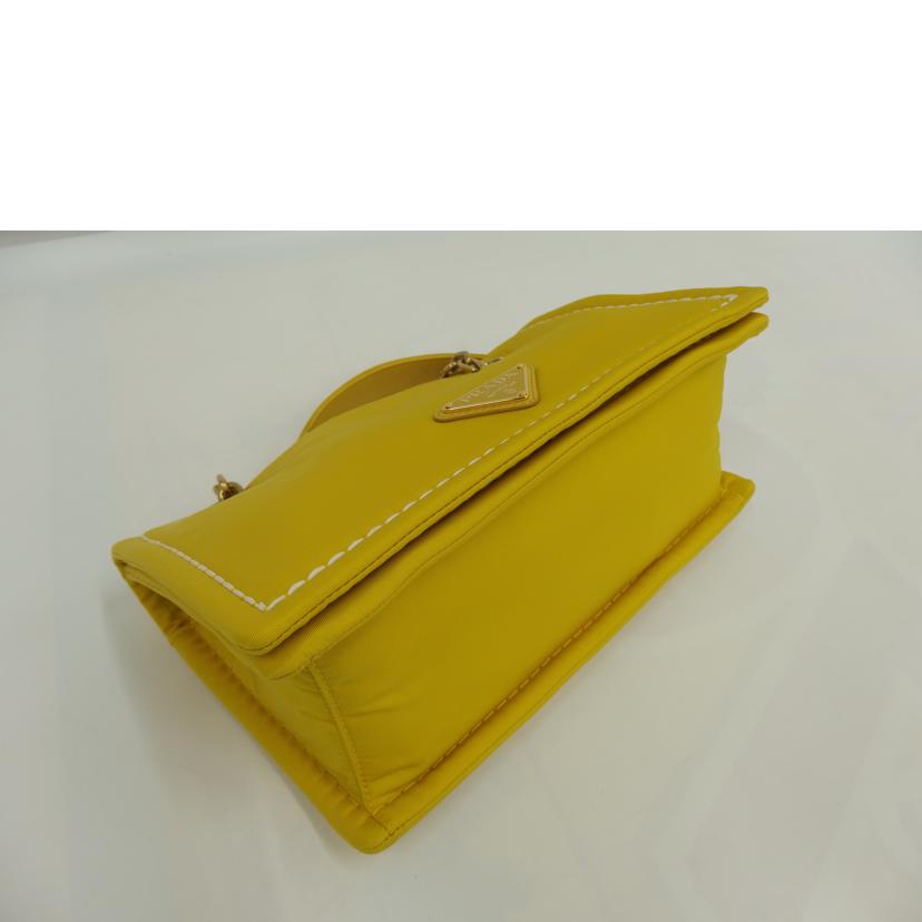 PRADA プラダ/テスートナイロンチェーンショルダー/黄//Aランク/82