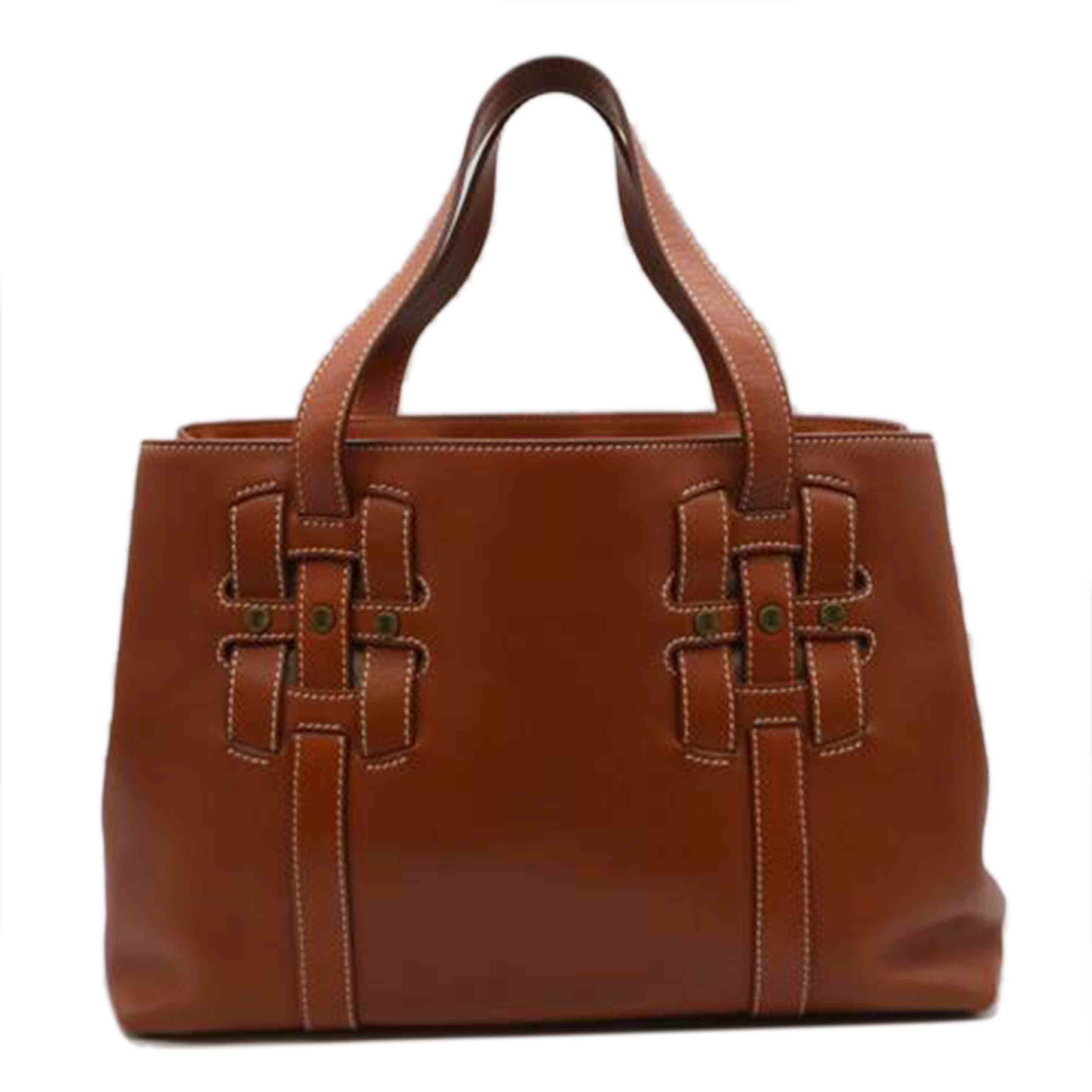 CELINE セリーヌ/ブラゾンレザートート/ブラウン//CE0****/Bランク/89