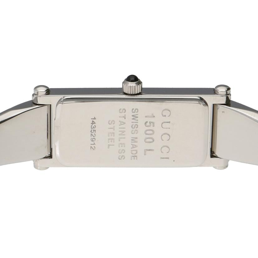 GUCCI グッチ/スクエアバングルウォッチ・GGシルバー/クオーツ/1500L//143*****/Aランク/20