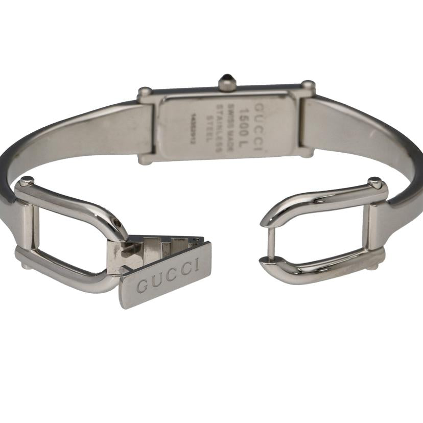 GUCCI グッチ/スクエアバングルウォッチ・GGシルバー/クオーツ/1500L//143*****/Aランク/20