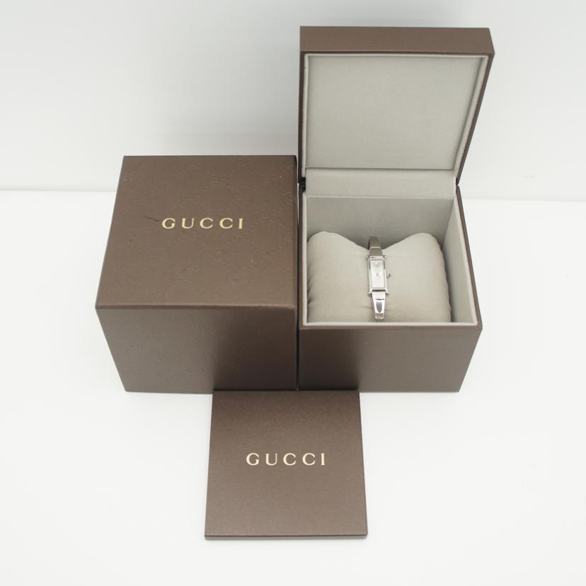 GUCCI グッチ/スクエアバングルウォッチ・GGシルバー/クオーツ/1500L//143*****/Aランク/20