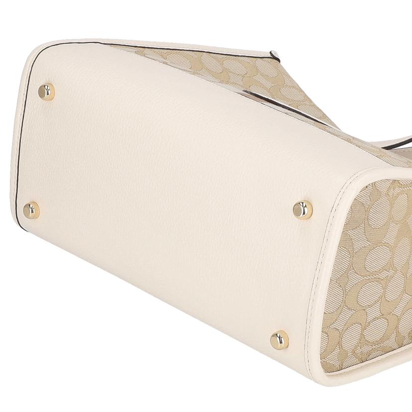 COACH コーチ/デンプシーキャリーオールシグネチャージャガードストライプ/白/CQ877//M23**/Aランク/75