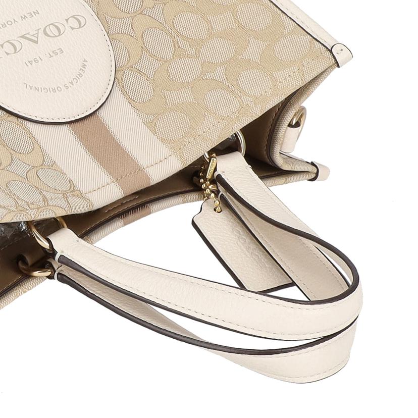 COACH コーチ/デンプシーキャリーオールシグネチャージャガードストライプ/白/CQ877//M23**/Aランク/75