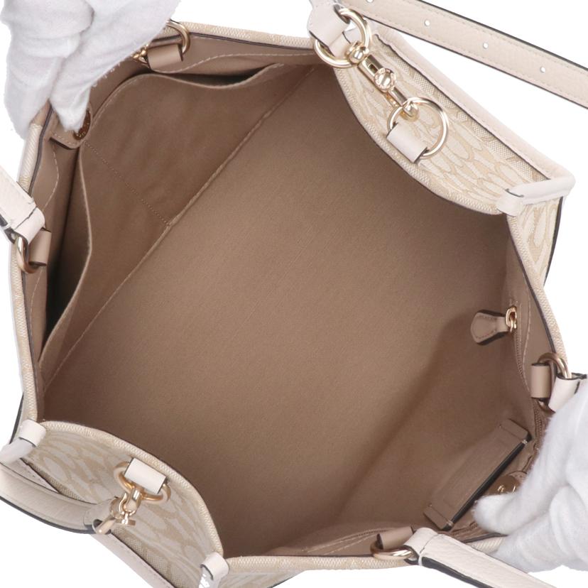 COACH コーチ/デンプシーキャリーオールシグネチャージャガードストライプ/白/CQ877//M23**/Aランク/75