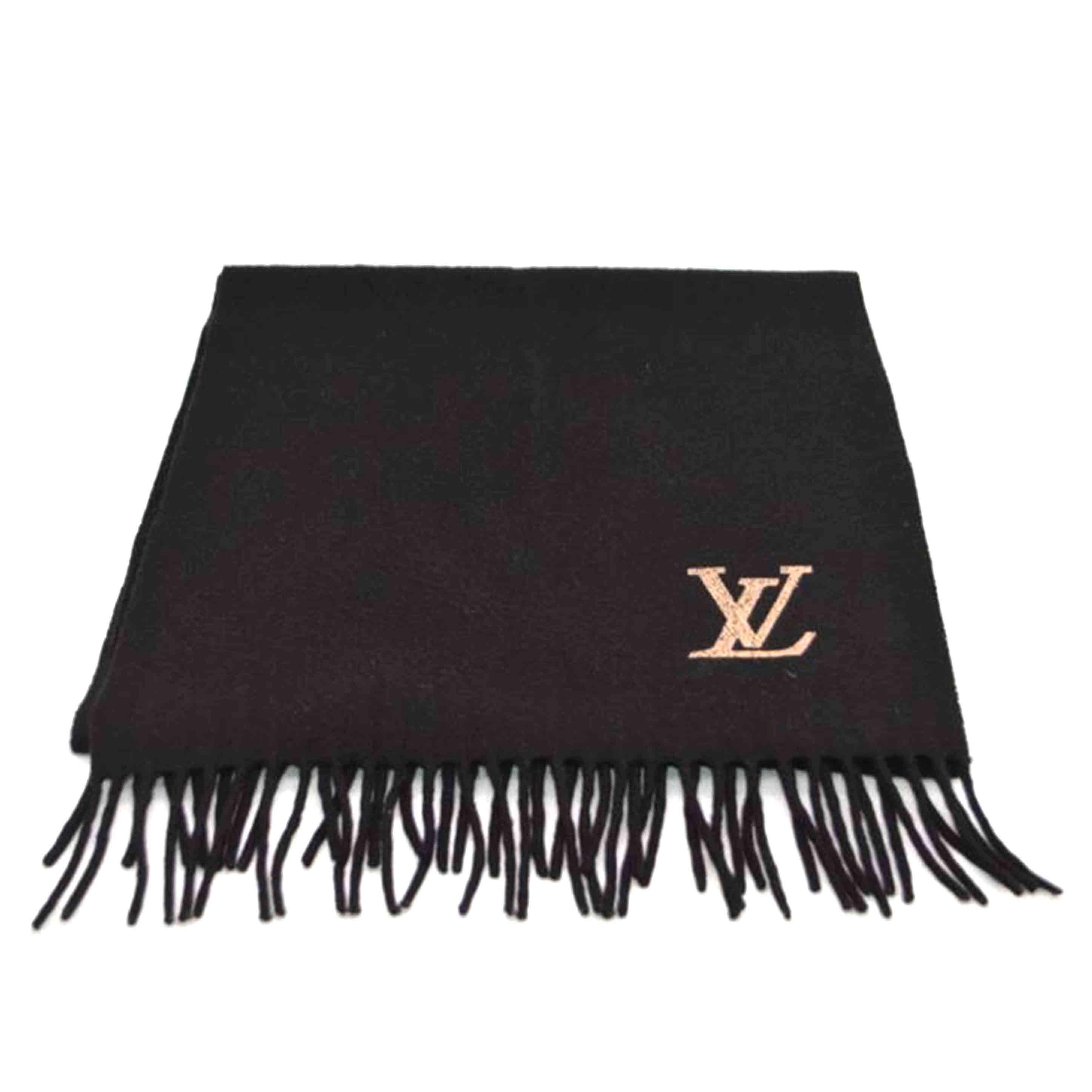 LV ルイヴィトン/エシャルプ・ジェラムマフラー/カシミヤ/ノワール/M71280//Bランク/89