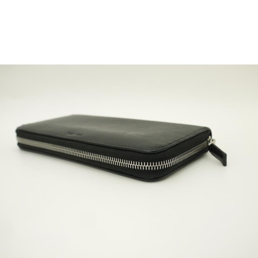 PRADA/サフィアーノラウンドファスナー長財布/ブラック/2ML317//236/Aランク/69