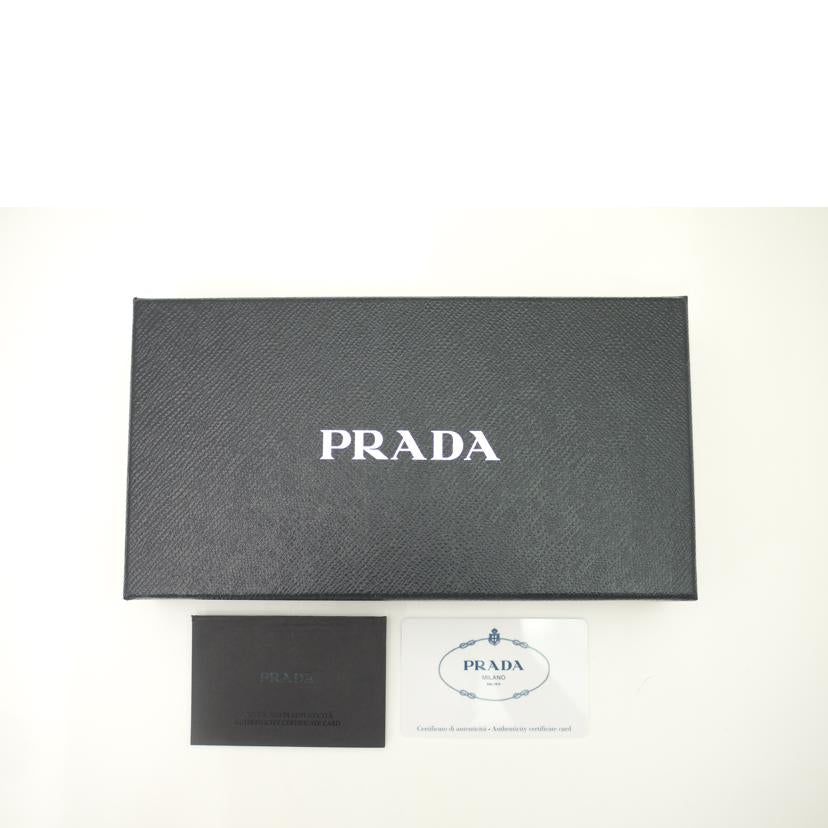 PRADA/サフィアーノラウンドファスナー長財布/ブラック/2ML317//236/Aランク/69