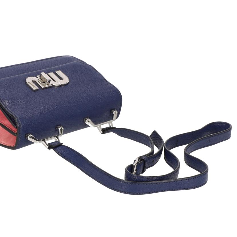 miu miu ミュウミュウ/ミュウロゴマドラスショルダーバッグ/5BH087//117/ABランク/77