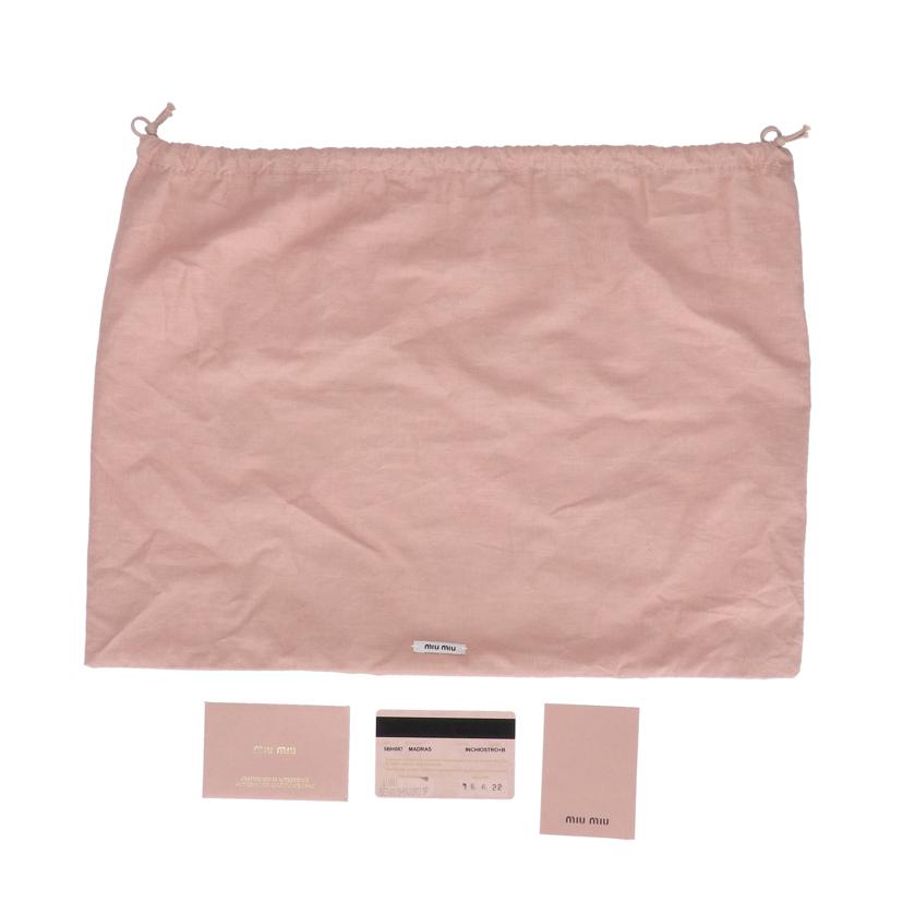 miu miu ミュウミュウ/ミュウロゴマドラスショルダーバッグ/5BH087//117/ABランク/77