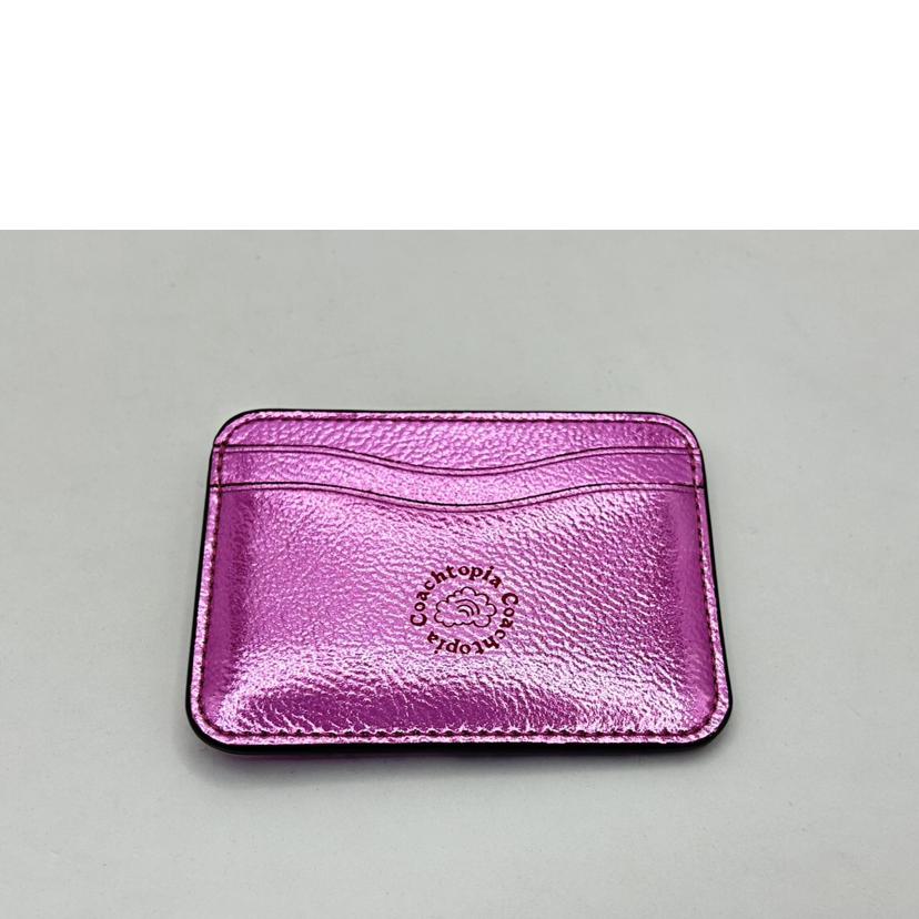 COACH コーチ/コーチトピア/ウェイビーカードケース/ピンクメタリック/CU883//SAランク/75