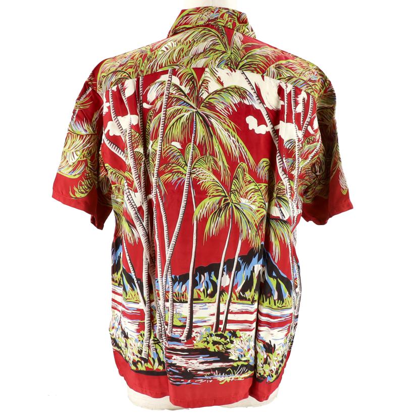 TOYO ENTERPRISE 東洋エンタープライズ/SunSurf レーヨンアロハシャツ/ココナッツパーム&ダイアモンドヘッド/DK36202//165/Sランク/19
