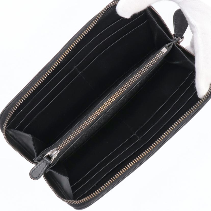 BOTTEGA VENETA ボッテガヴェネタ/イントレチャートラウンドファスナー長財布/BLK/9264190347142//P00*******/ABランク/19