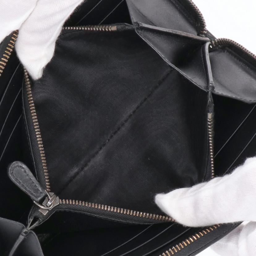 BOTTEGA VENETA ボッテガヴェネタ/イントレチャートラウンドファスナー長財布/BLK/9264190347142//P00*******/ABランク/19
