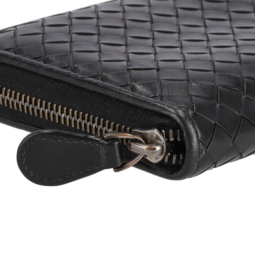 BOTTEGA VENETA ボッテガヴェネタ/イントレチャートラウンドファスナー長財布/BLK/9264190347142//P00*******/ABランク/19