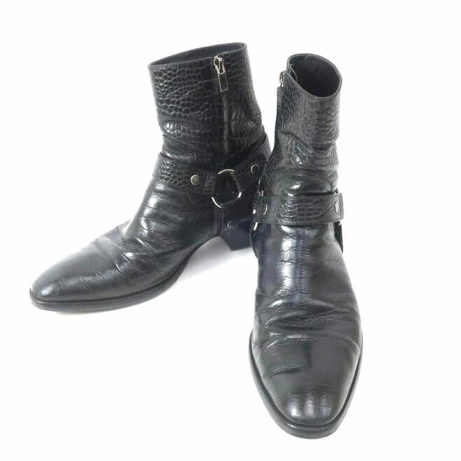 SAINT LAURENT サン・ローラン/ハーネスリングブーツ サイズ44 ブラック/603515//Bランク/65