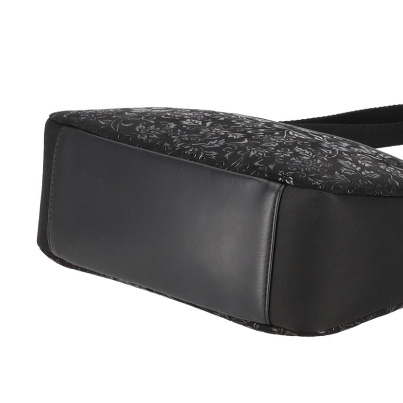 INDEN 印伝屋/レザーショルダーバッグ/ブラック//Aランク/18