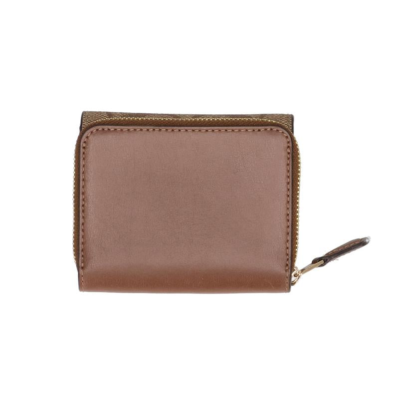 COACH コーチ/シグネチャー三つ折り財布/ブラウン/7731//G23**/Aランク/76