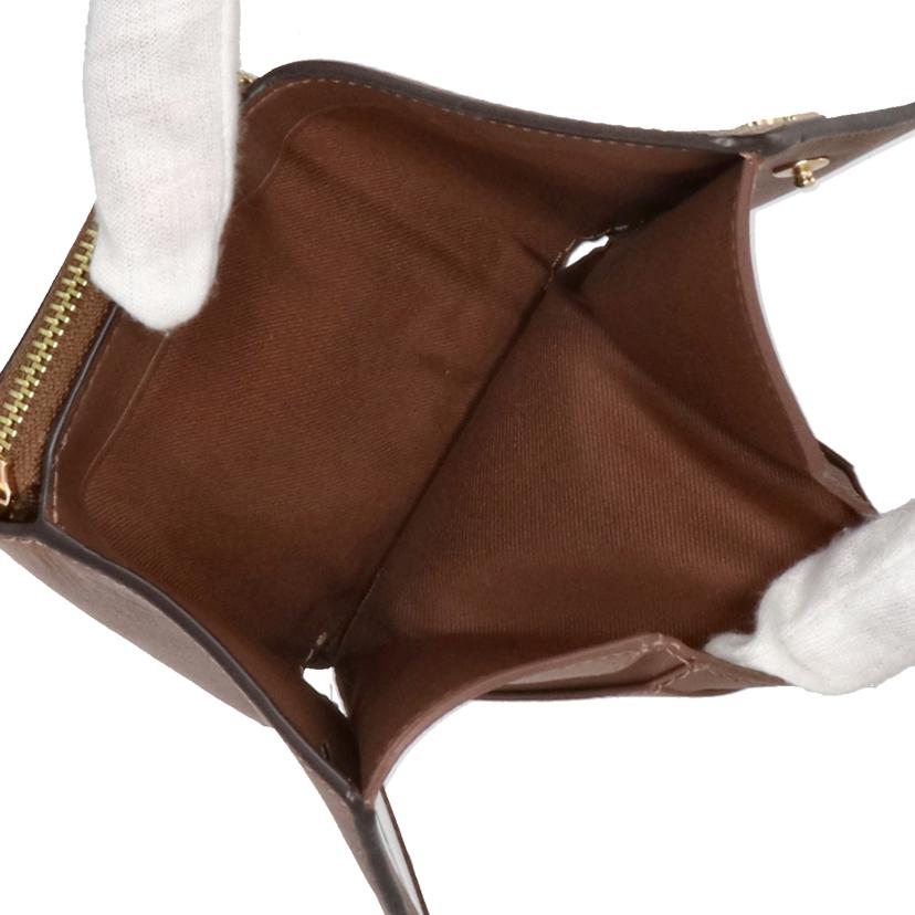 COACH コーチ/シグネチャー三つ折り財布/ブラウン/7731//G23**/Aランク/76