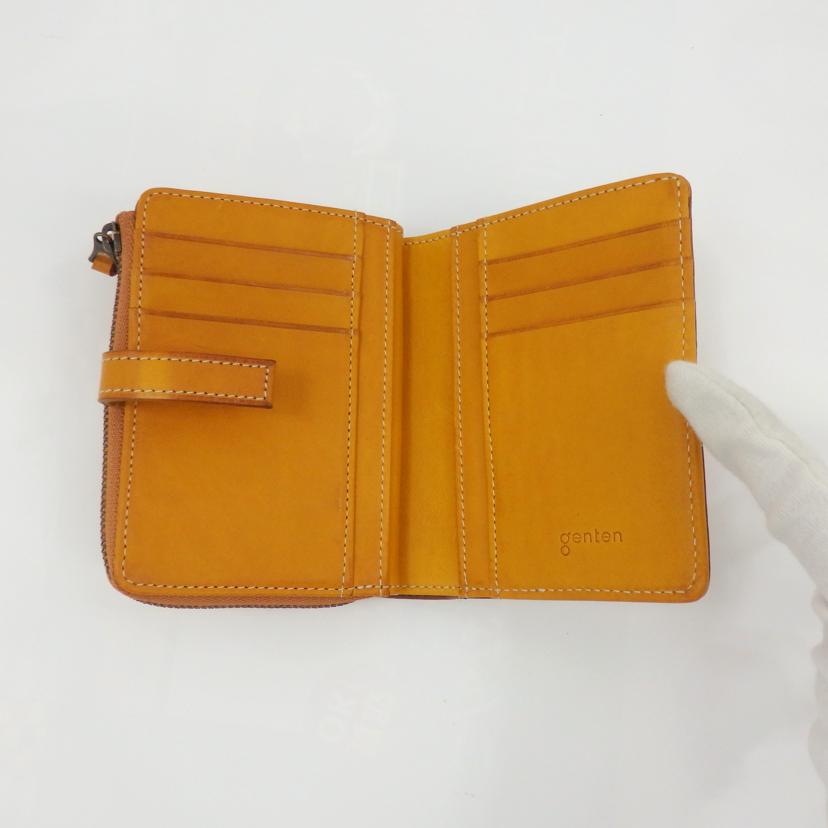 genten ゲンテン/カットワークレザー二つ折り財布//ABランク/77