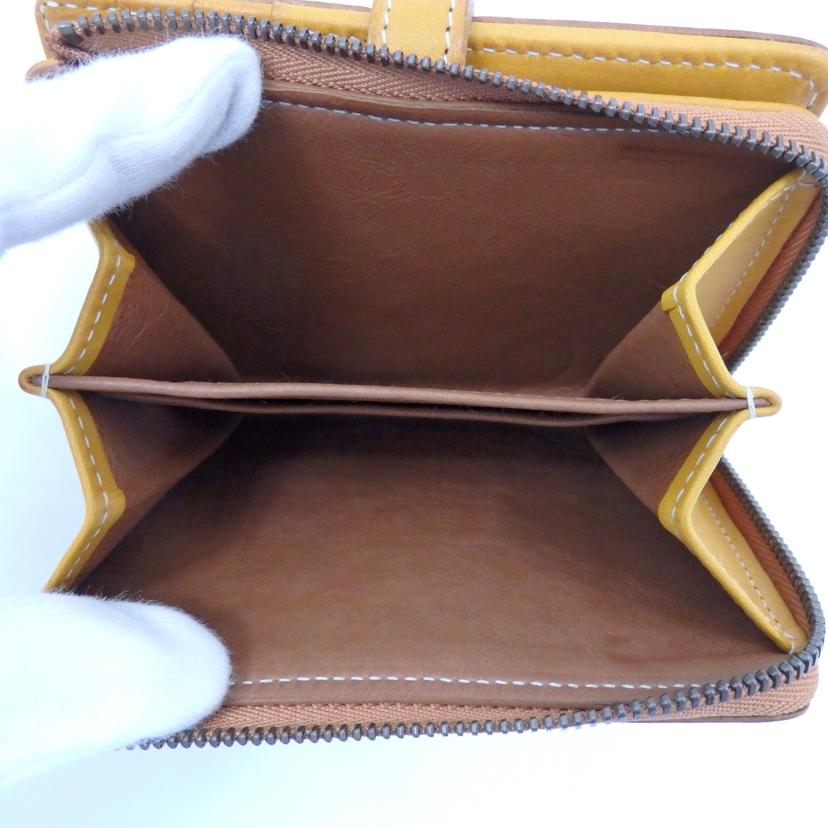 genten ゲンテン/カットワークレザー二つ折り財布//ABランク/77