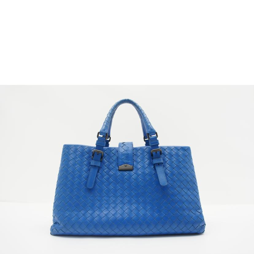 BOTTEGA VENETA ボッテガヴェネタ/イントレチャートレザーハンドバック/ブルー//ABランク/75